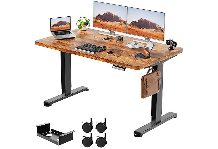 Furnicopia Schreibtisch Höhenverstellbar mit einer 25 mm dicken einteiligen günstig online kaufen