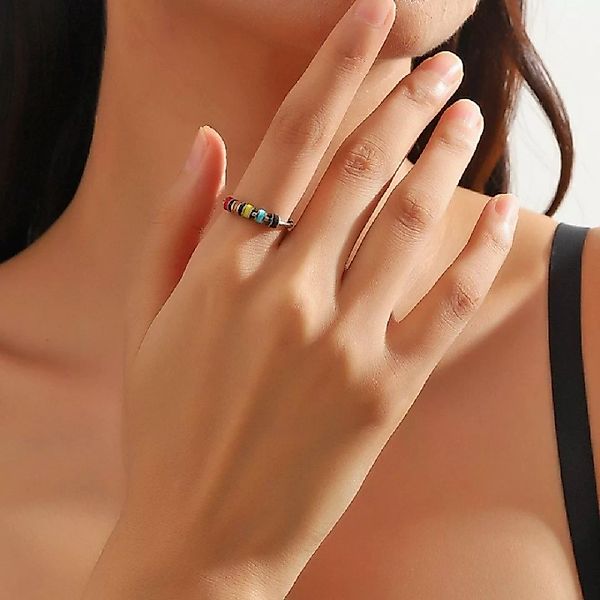 Eyecatcher Fingerring Anti Stress Ring bunte günstig online kaufen