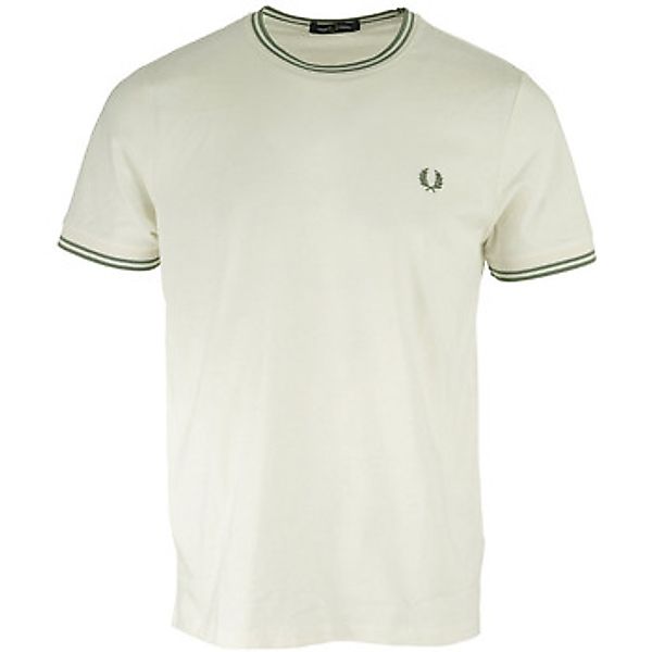 Fred Perry M1588 Twin Tipped T Shirt Dunkelgrün - Größe M günstig online kaufen