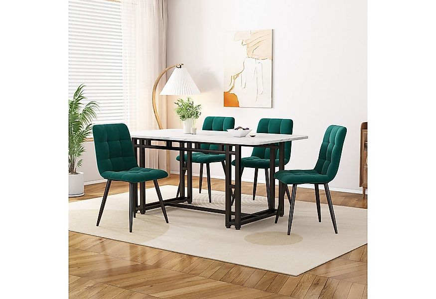 Flieks Essgruppe, (Set, 5-tlg), Esstisch mit 4 Stühlen Set Esszimmer Sitzgr günstig online kaufen