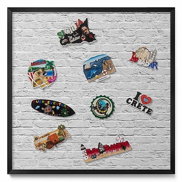 Tulup Magnettafel Wand-Magnettafel für Reisesouvenirs Ziegelwand Helle Wand günstig online kaufen