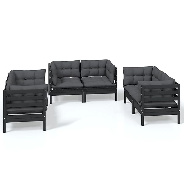 vidaXL 6-tlg Garten-Lounge-Set mit Kissen Massivholz Kiefer Modell 7 günstig online kaufen