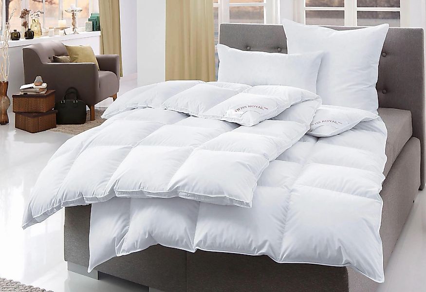 Haeussling Daunenbettdecke + Kopfkissen "Swiss Royal" Bettdecken-Set mit Ko günstig online kaufen