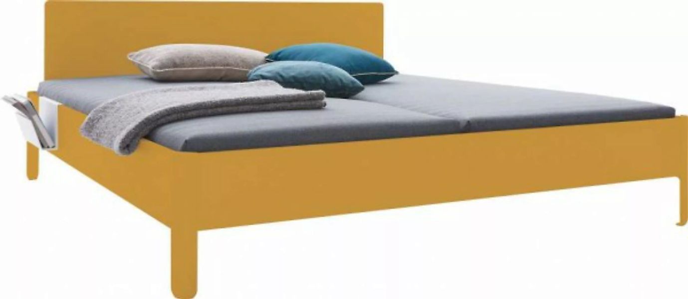 NAIT Doppelbett farbig lackiert Bambustiefgeld 160 x 220cm Mit Kopfteil günstig online kaufen