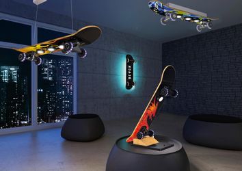 Skateboard-LED-Deckenleuchte Easy Cruiser Graffiti günstig online kaufen