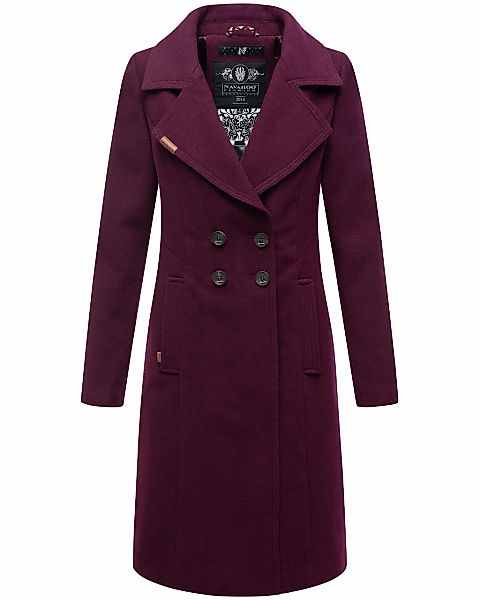 Navahoo Wintermantel "Wooly", edler Damen Trenchcoat in Wollmantel-Optik günstig online kaufen