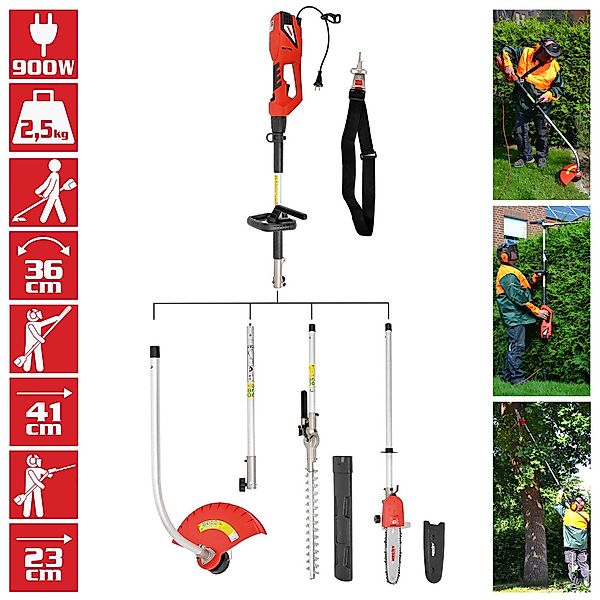 Hecht Elektro-Motorsense 3in1 Heckenschere Hochentaster Rasentrimmer, günstig online kaufen