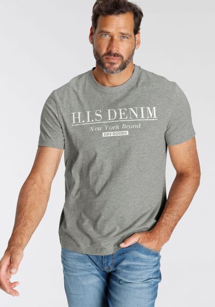 H.I.S T-Shirt schmale Passform, bedrucktes Design, günstig online kaufen