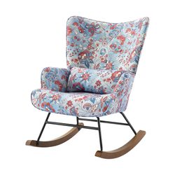 HomeMiYN Schaukelstuhl Patchwork Sessel Schwingsessel Relaxstuhl günstig online kaufen