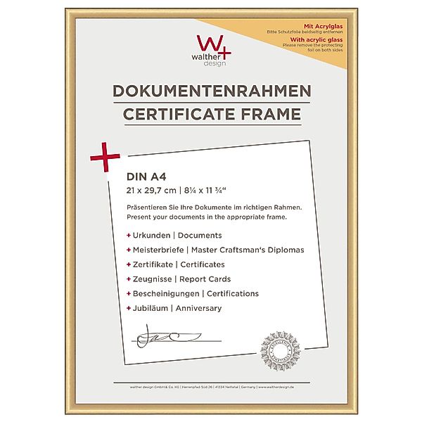 walther design New Lifestyle Kunststoff Bilderrahmen  Kunstglas 40x50 cm Si günstig online kaufen