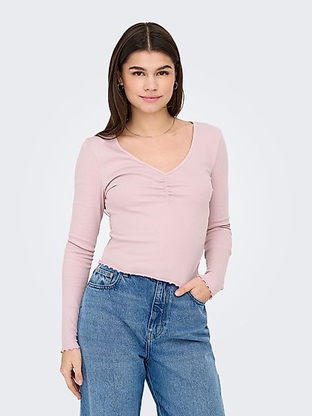 ONLY Langarmshirt ONLBETTY L/S V-NECK TOP günstig online kaufen