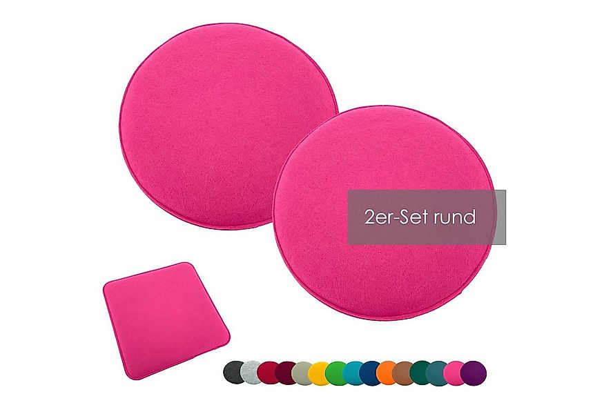 heimtexland Sitzkissen Filz Sitzauflage Stuhlkissen Bankkissen abwaschbar, günstig online kaufen