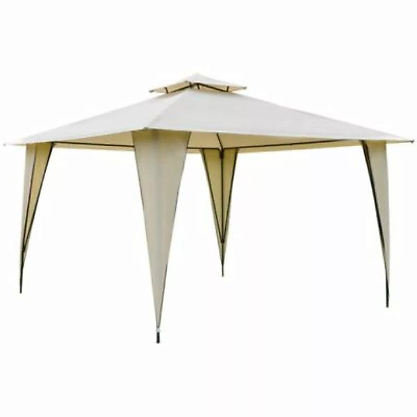 Outsunny Pavillon mit Doppeldach beige günstig online kaufen