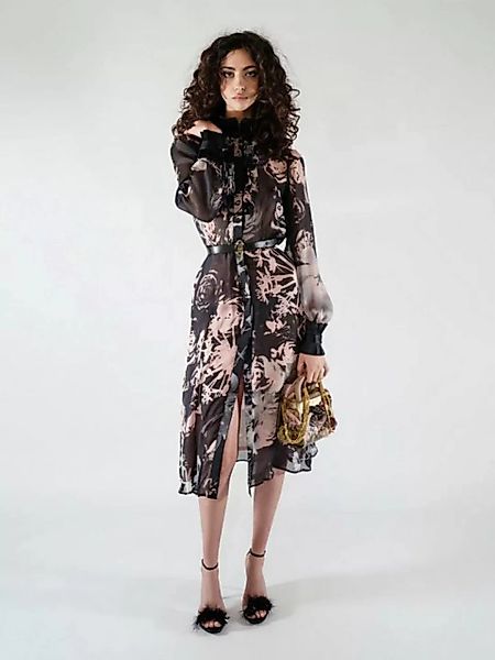 RUA & RUA Midikleid Kleid aus Seide Blusenkleid mit Rüschen Floral Print Se günstig online kaufen