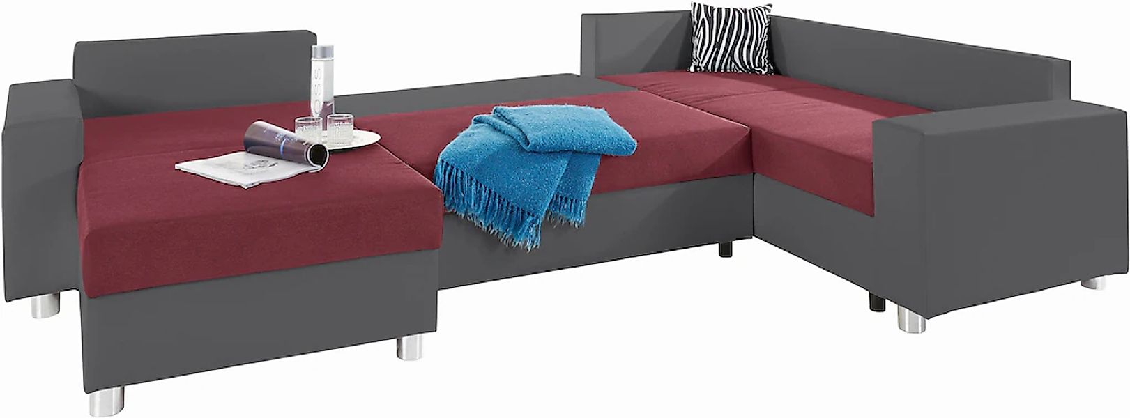 COLLECTION AB Wohnlandschaft "Paris U-Form" mit Federkern, wahlweise mit Be günstig online kaufen