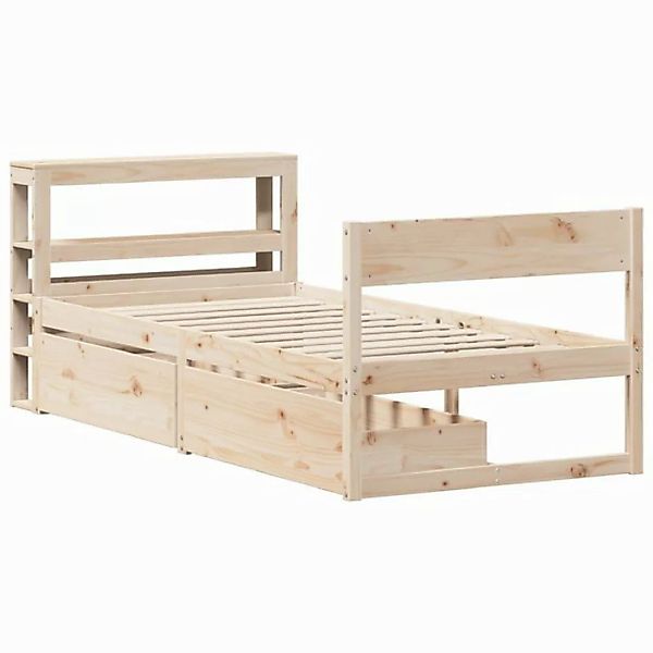 vidaXL Bett, Massivholzbett ohne Matratze 75x190 cm Kiefernholz günstig online kaufen