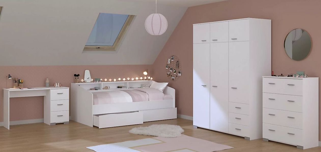 Parisot Stauraumbett Parisot Sleep 40-Kinderzimmer Stauraumbett Weiß 90x200 günstig online kaufen