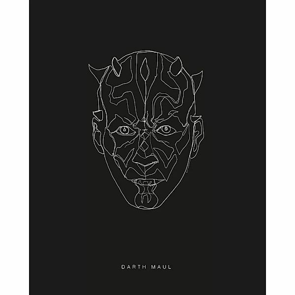 Komar Poster Star Wars Lines Dark Side Maul Star Wars B/L: ca. 40x50 cm günstig online kaufen