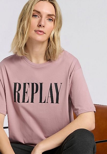 Replay T-Shirt aus Baumwolle, Rundhals günstig online kaufen