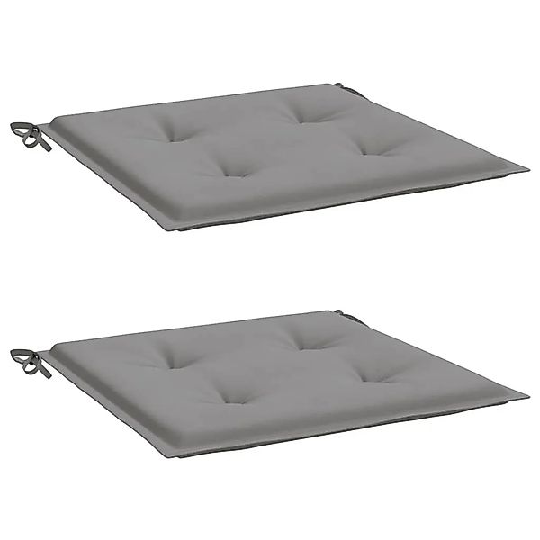 vidaXL Gartenstuhl-Kissen 2 Stk Grau 40x40x4 cm Oxford-Gewebe 314004 günstig online kaufen