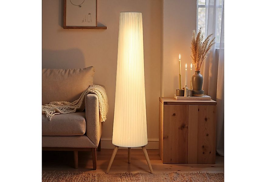 HOMCOM Stehlampe Dimmbar Stehleuchte mit Dreibein, Fußschalter, Dimmfunktio günstig online kaufen