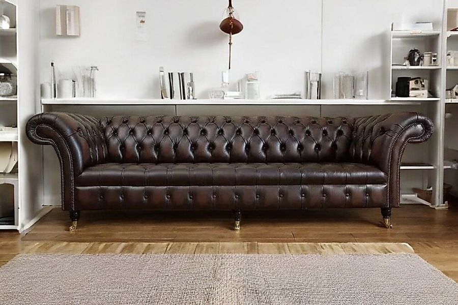 JVmoebel Chesterfield-Sofa XXL Big Wohnzimmer Couch 4 Sitzer Leder Sofa Cou günstig online kaufen