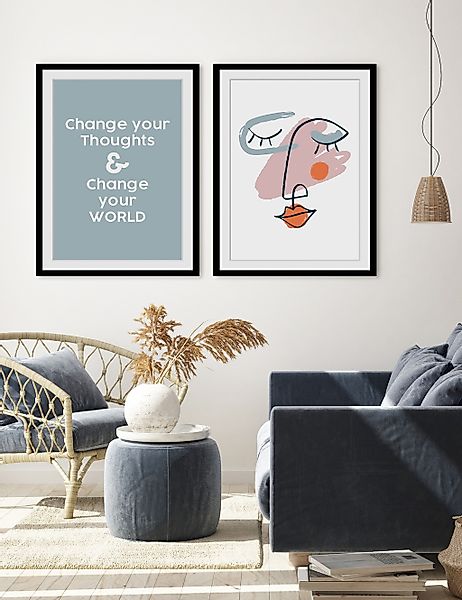 queence Bild »Marina«, Abstrakt-Kunst-Gemälde-Figuren-Gesicht, HD Premium P günstig online kaufen
