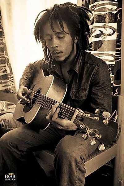 PYRAMID Poster Bob Marley Poster Gitarre 61 x 91,5 cm günstig online kaufen