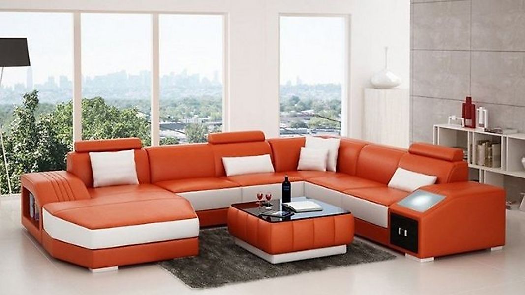 JVmoebel Ecksofa Couch Couchen Leder Sofa Sitz Eck Garnitur Polster Ecke Co günstig online kaufen
