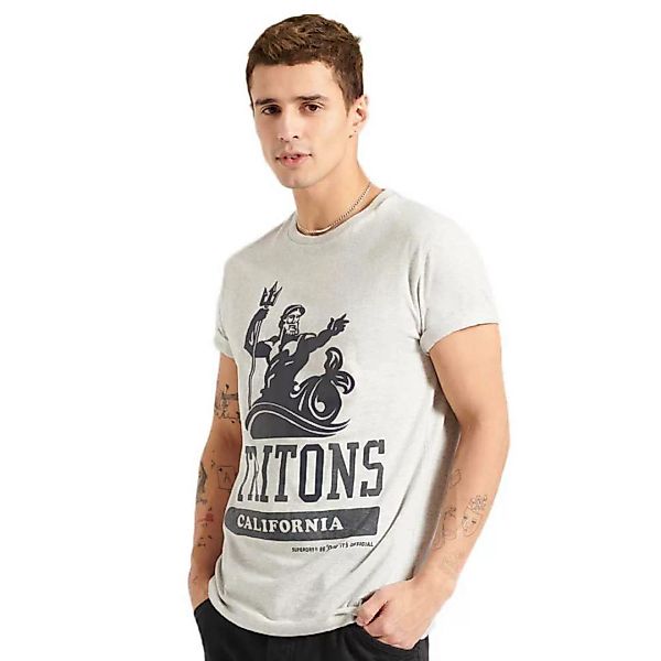 Superdry Overdye Collegiate State Kurzarm T-shirt 2XL Grey Marl günstig online kaufen