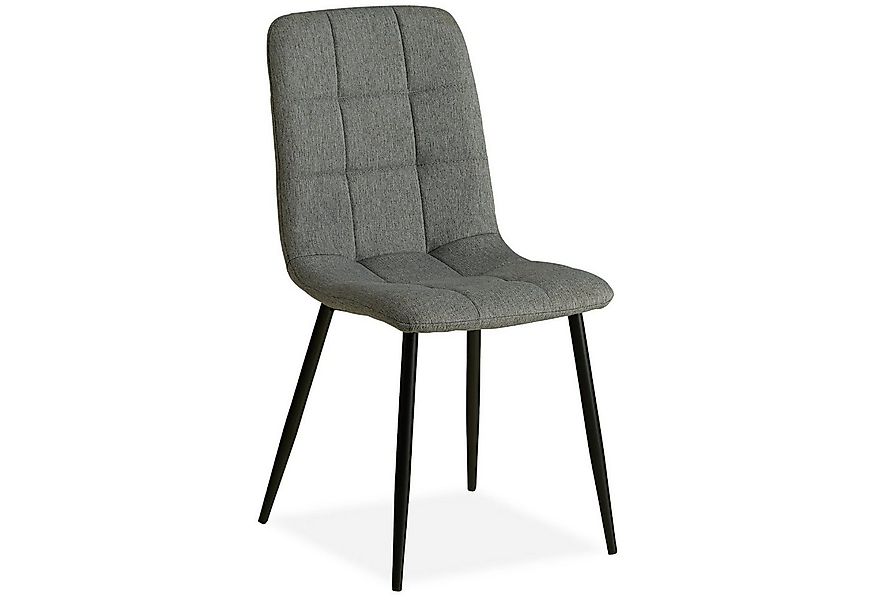 Homestyle4u Polsterstuhl Küchenstuhl modern Esszimmer Grau gesteppt weich E günstig online kaufen
