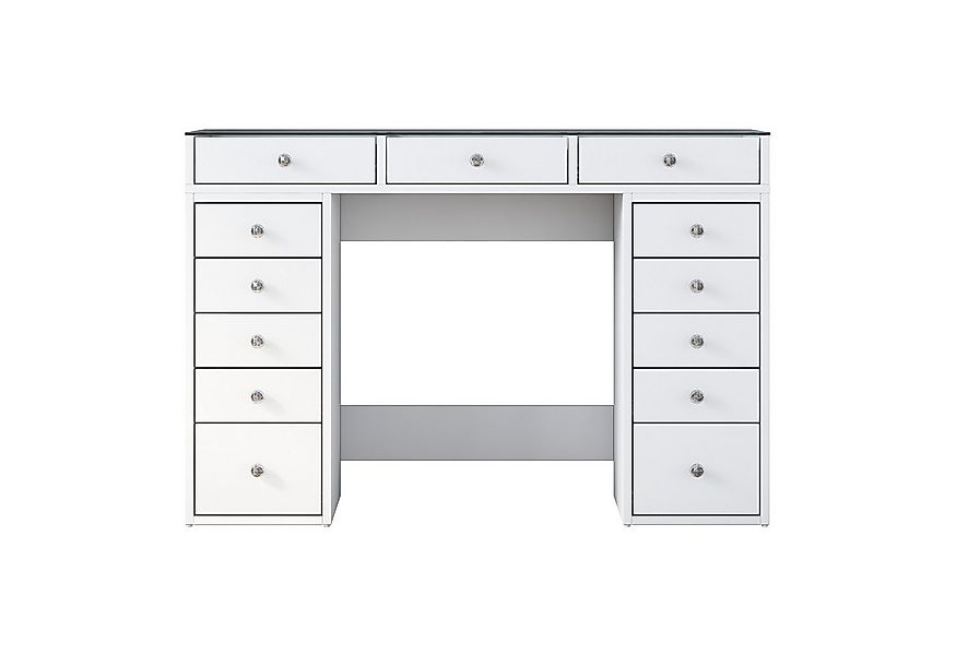 Skye Decor Schminktisch Stilvoller Schminktisch in Weiß mit Spiegel und Sch günstig online kaufen