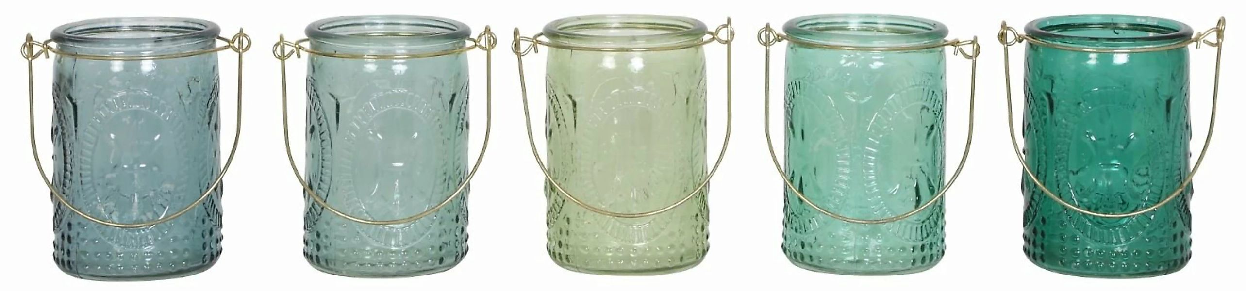 Light & Living Kerzenleuchter GORDES Teelicht Glas Ø 7cm grün sortiert (1 S günstig online kaufen