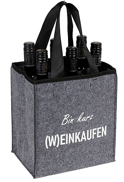 BURI Einkaufskorb Filz-Flaschenträger für 6 Flaschen günstig online kaufen