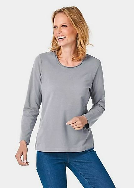 GOLDNER Langarmshirt Kurzgröße: T-Shirt mit Rundhals günstig online kaufen