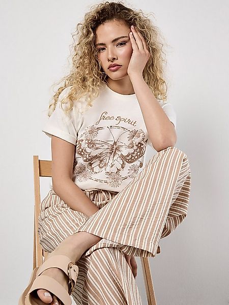 Apricot Stoffhose Hose mit Tunnelzug mit Längsstreifen günstig online kaufen