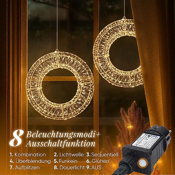 Salcar LED-Lichterkette LED Dekokranz Wandkranz Hängekranz günstig online kaufen