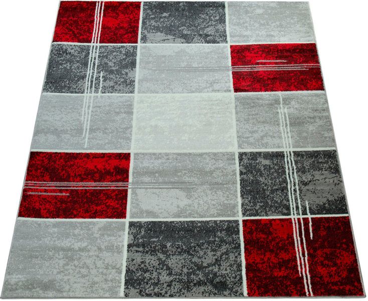 Paco Home Teppich "Sinai 057" rechteckig 13 mm Höhe Kurzflor, Karo Muster m günstig online kaufen