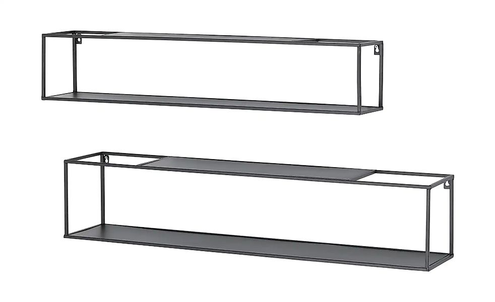 Wandregal 2er Set  Hasborn ¦ schwarz ¦ Maße (cm): B: 95 H: 20 T: 20.0 Regal günstig online kaufen