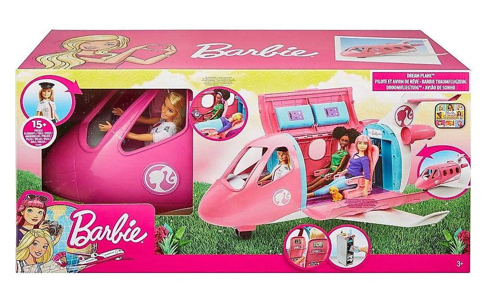 Barbie Spielzeug-Flugzeug mit Pilotin Barbie Puppe, günstig online kaufen