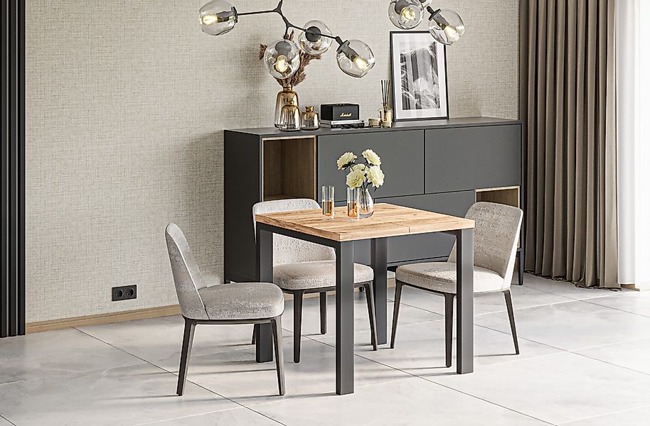 Endo-Moebel Kulissen-Esstisch "Garant 80" 80-170cm ausziehbar günstig online kaufen