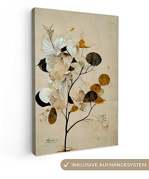 OneMillionCanvasses® Leinwandbild Blumen - Blätter - Baum - Pastell, Fotodr günstig online kaufen