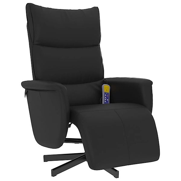 vidaXL Sessel Massagesessel mit Fußteil Schwarz günstig online kaufen