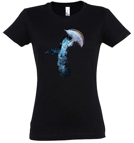 Urban Backwoods Print-Shirt Jellyfish Damen T-Shirt Qualle Medusa Nautical günstig online kaufen