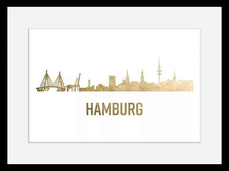 queence Bild "Hamburg Skyline GOLD", Städte, (1 St.) günstig online kaufen