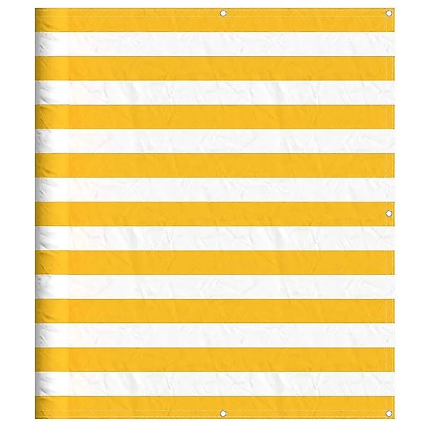 vidaXL Balkon-Sichtschutz Gelb und Weiß Gestreift 120x700 cm 42002045 günstig online kaufen