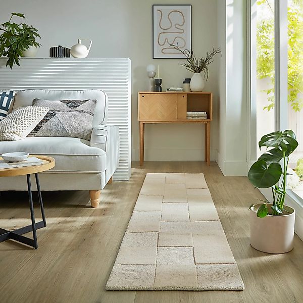 FLAIR RUGS Wollteppich »Checkerboard«, rechteckig, 10 mm Höhe, Modern mit S günstig online kaufen