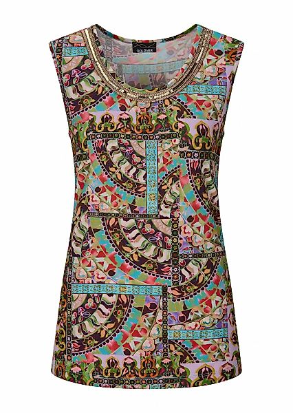 GOLDNER Trägertop "Viskoseshirt mit Muster-Mix" aufwendige Paillettensticke günstig online kaufen