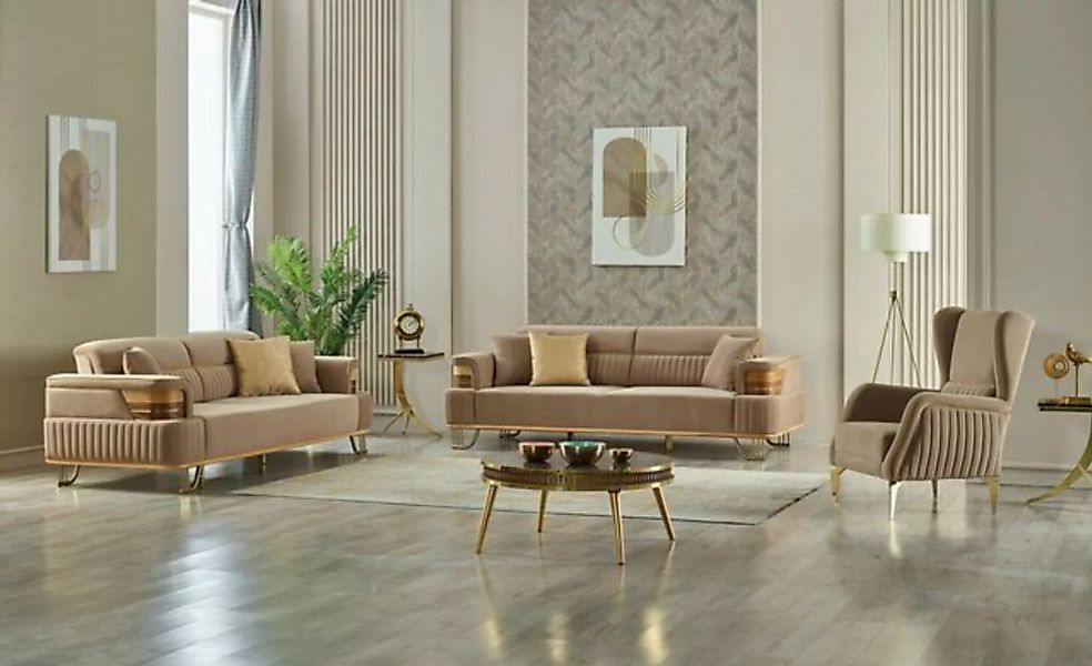 Villa Möbel Polstergarnitur Braga, (Set, 3-tlg), Hand Made Quality, pflegel günstig online kaufen