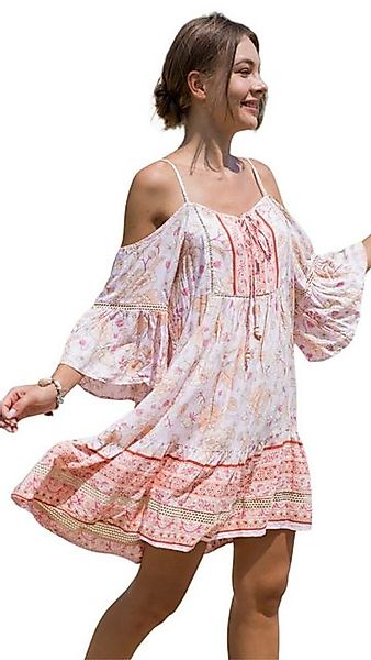 Charis Moda Sommerkleid Tunikakleid schulterfrei romantisch günstig online kaufen